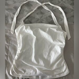 Elegant White Halter Top